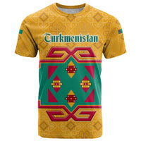 Turkmenistan Traditional Carpet Motif T Shirt with Ethnic Pattern Design
