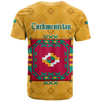 Turkmenistan Traditional Carpet Motif T Shirt with Ethnic Pattern Design