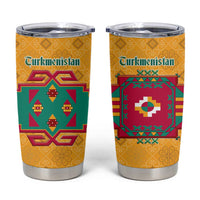 Turkmenistan Traditional Carpet Motif Tumbler Cup with Ethnic Pattern Design