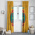 Turkmenistan Traditional Carpet Motif Window Curtain with Ethnic Pattern Design