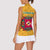 Turkmenistan Traditional Carpet Motif Women Sleeveless Polo Shirt with Ethnic Pattern Design