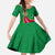 Turkmenistan Green Family Matching Summer Maxi Dress and Hawaiian Shirt with Crescent Moon and State Emblem Design
