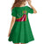 Turkmenistan Green Family Matching Summer Maxi Dress and Hawaiian Shirt with Crescent Moon and State Emblem Design