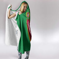 Turkmenistan Green Hooded Blanket with Crescent Moon and State Emblem Design
