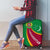 Turkmenistan Green Luggage Cover with Crescent Moon and State Emblem Design