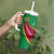 Turkmenistan Green Tumbler With Handle with Crescent Moon and State Emblem Design