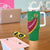 Turkmenistan Green Tumbler With Handle with Crescent Moon and State Emblem Design