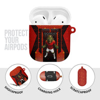 Personalized Egypt Soccer Sobek Crocodile Mascot AirPods Case Pharaoh Mascot Egyptian Hieroglyphic