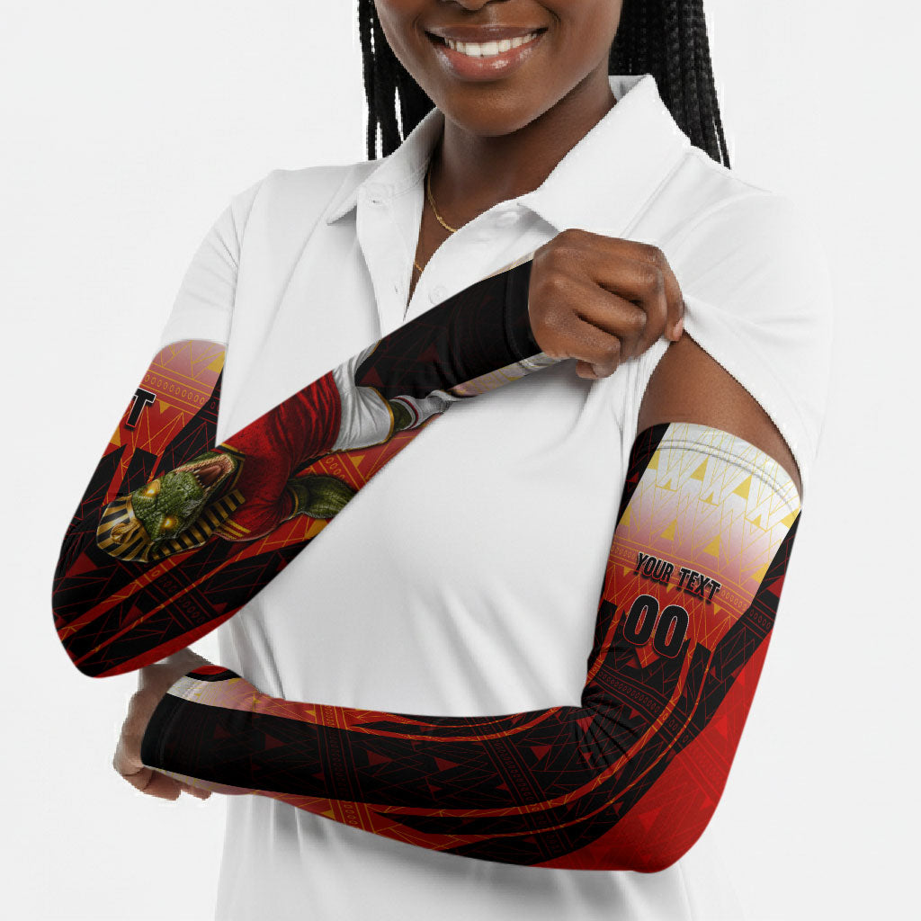 Personalized Egypt Soccer Sobek Crocodile Mascot Arm Sleeves Pharaoh Mascot Egyptian Hieroglyphic