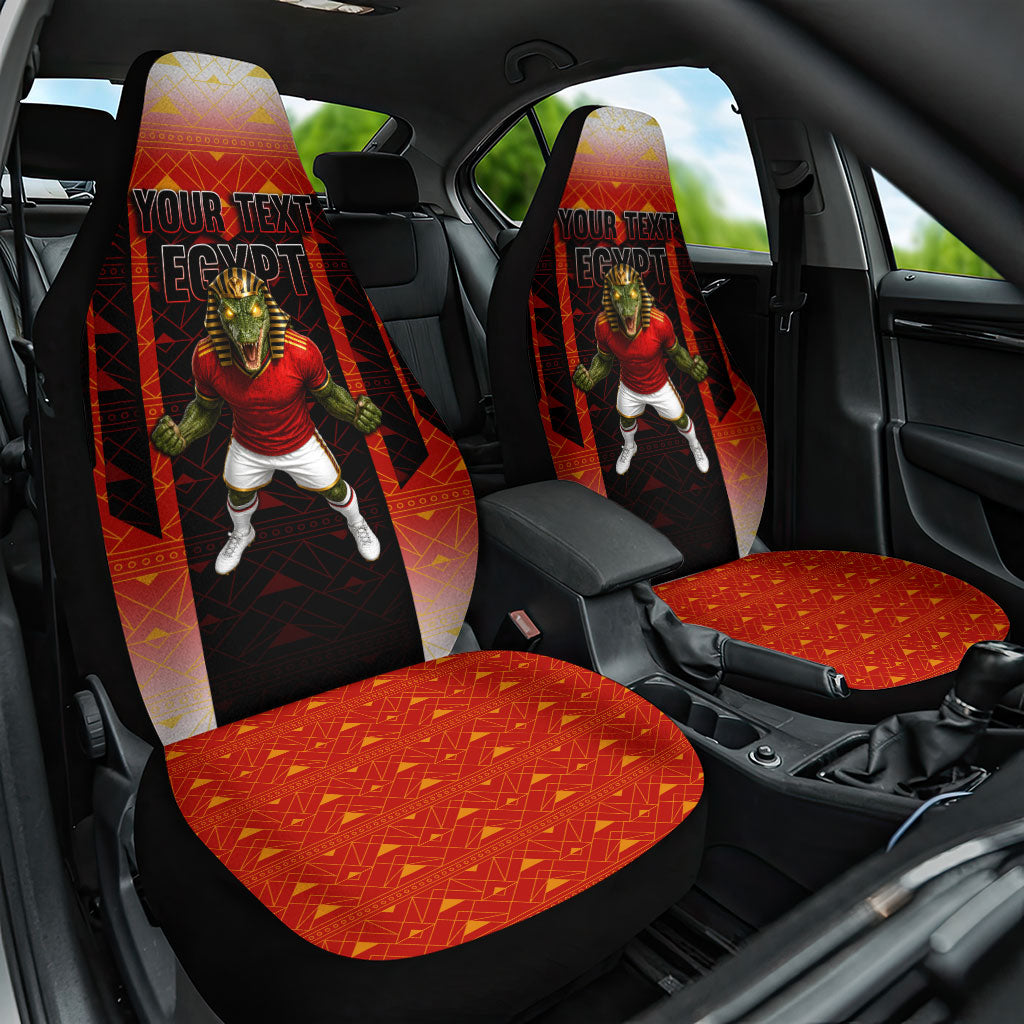 Personalized Egypt Soccer Sobek Crocodile Mascot Car Seat Cover Pharaoh Mascot Egyptian Hieroglyphic