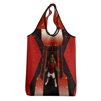 Personalized Egypt Soccer Sobek Crocodile Mascot Grocery Bag Pharaoh Mascot Egyptian Hieroglyphic