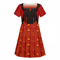 Personalized Egypt Soccer Sobek Crocodile Mascot Kid Short Sleeve Dress Pharaoh Mascot Egyptian Hieroglyphic