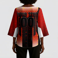 Personalized Egypt Soccer Sobek Crocodile Mascot Kimono Sleeve Blouse Pharaoh Mascot Egyptian Hieroglyphic