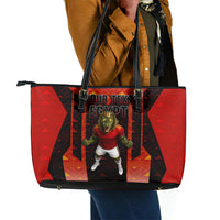 Personalized Egypt Soccer Sobek Crocodile Mascot Leather Tote Bag Pharaoh Mascot Egyptian Hieroglyphic
