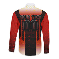 Personalized Egypt Soccer Sobek Crocodile Mascot Long Sleeve Button Shirt Pharaoh Mascot Egyptian Hieroglyphic