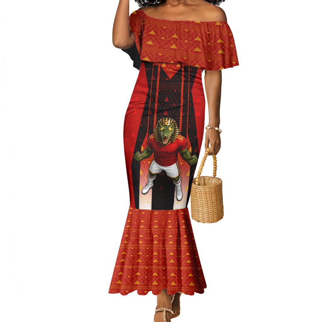 Personalized Egypt Soccer Sobek Crocodile Mascot Mermaid Dress Pharaoh Mascot Egyptian Hieroglyphic