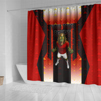 Personalized Egypt Soccer Sobek Crocodile Mascot Shower Curtain Pharaoh Mascot Egyptian Hieroglyphic