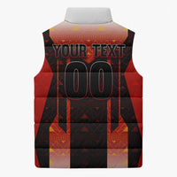 Personalized Egypt Soccer Sobek Crocodile Mascot Sleeveless Puffer Jacket Pharaoh Mascot Egyptian Hieroglyphic