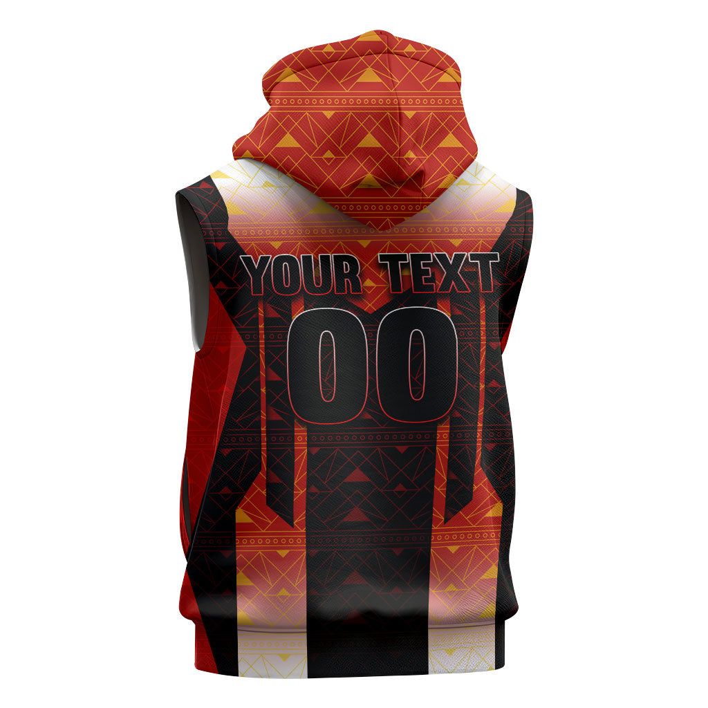 Personalized Egypt Soccer Sobek Crocodile Mascot Sleeveless Zip Hoodie Pharaoh Mascot Egyptian Hieroglyphic