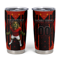 Personalized Egypt Soccer Sobek Crocodile Mascot Tumbler Cup Pharaoh Mascot Egyptian Hieroglyphic