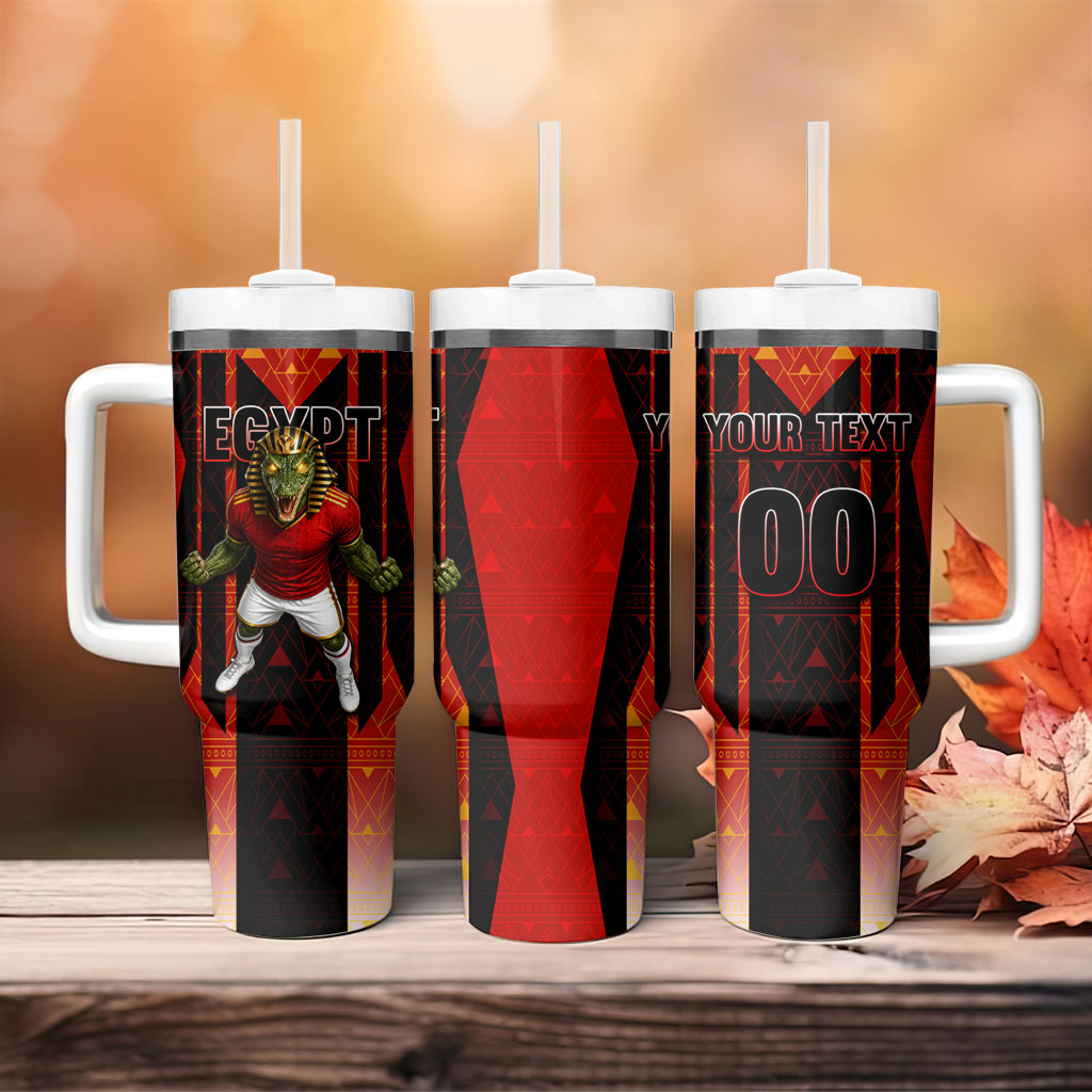 Personalized Egypt Soccer Sobek Crocodile Mascot Tumbler With Handle Pharaoh Mascot Egyptian Hieroglyphic