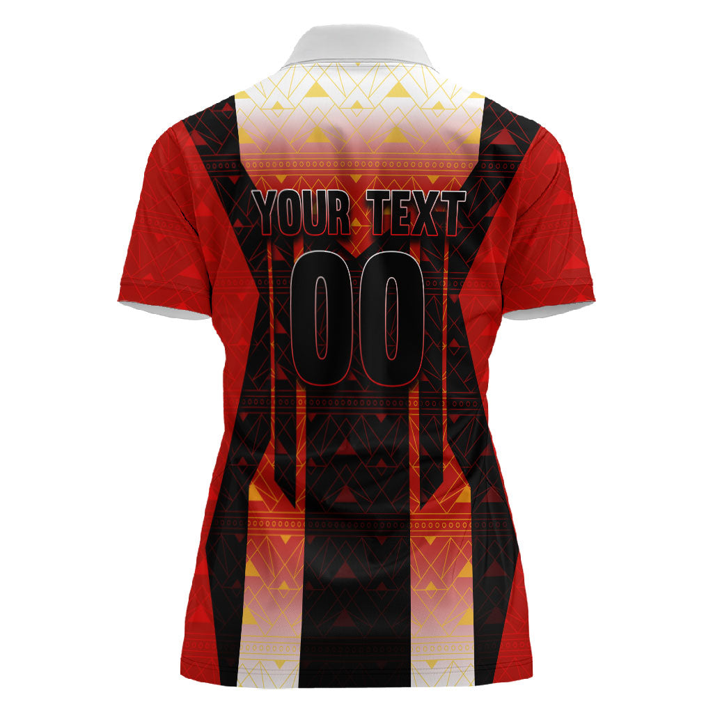 Personalized Egypt Soccer Sobek Crocodile Mascot Women Polo Shirt Pharaoh Mascot Egyptian Hieroglyphic