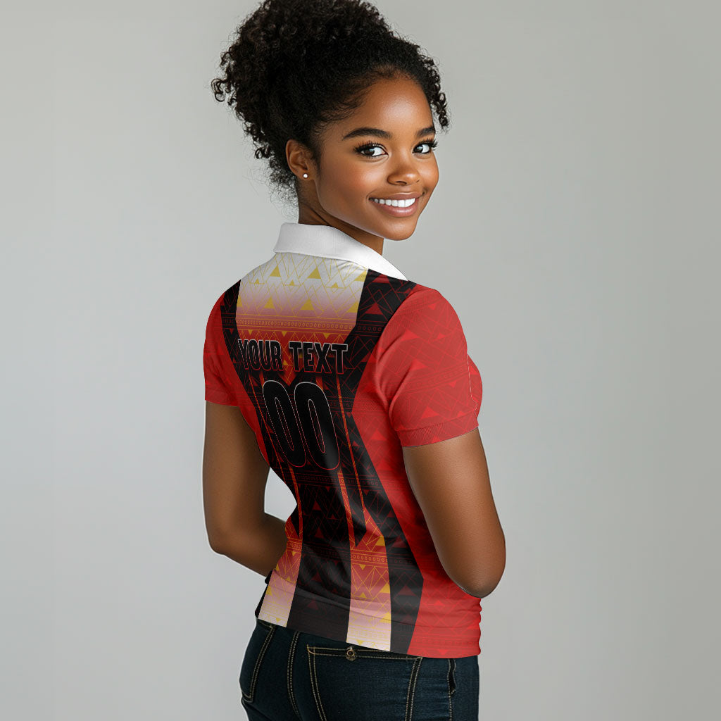 Personalized Egypt Soccer Sobek Crocodile Mascot Women Polo Shirt Pharaoh Mascot Egyptian Hieroglyphic