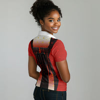Personalized Egypt Soccer Sobek Crocodile Mascot Women Polo Shirt Pharaoh Mascot Egyptian Hieroglyphic