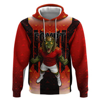 Personalized Egypt Soccer Sobek Crocodile Mascot Zip Hoodie Pharaoh Mascot Egyptian Hieroglyphic