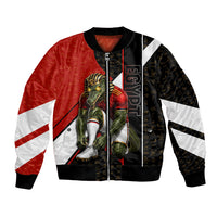 Personalized Egypt Soccer Sobek Crocodile Mascot Bomber Jacket Ancient Egyptian Hieroglyphic Stripe
