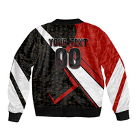 Personalized Egypt Soccer Sobek Crocodile Mascot Bomber Jacket Ancient Egyptian Hieroglyphic Stripe
