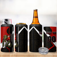 Personalized Egypt Soccer Sobek Crocodile Mascot 4 in 1 Can Cooler Tumbler Ancient Egyptian Hieroglyphic Stripe