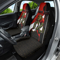 Personalized Egypt Soccer Sobek Crocodile Mascot Car Seat Cover Ancient Egyptian Hieroglyphic Stripe