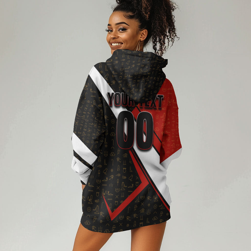 Personalized Egypt Soccer Sobek Crocodile Mascot Hoodie Dress Ancient Egyptian Hieroglyphic Stripe