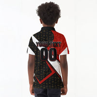 Personalized Egypt Soccer Sobek Crocodile Mascot Kid Polo Shirt Ancient Egyptian Hieroglyphic Stripe