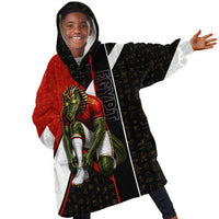 Personalized Egypt Soccer Sobek Crocodile Mascot Kid Wearable Blanket Hoodie Ancient Egyptian Hieroglyphic Stripe
