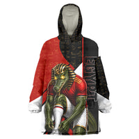 Personalized Egypt Soccer Sobek Crocodile Mascot Kid Wearable Blanket Hoodie Ancient Egyptian Hieroglyphic Stripe