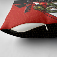 Personalized Egypt Soccer Sobek Crocodile Mascot Pillow Cover Ancient Egyptian Hieroglyphic Stripe