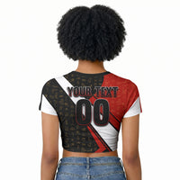 Personalized Egypt Soccer Sobek Crocodile Mascot Raglan Cropped T shirt Ancient Egyptian Hieroglyphic Stripe