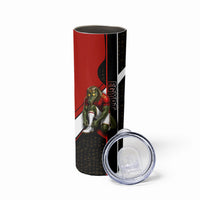Personalized Egypt Soccer Sobek Crocodile Mascot Skinny Tumbler Ancient Egyptian Hieroglyphic Stripe