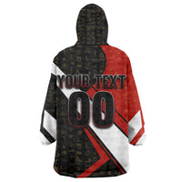 Personalized Egypt Soccer Sobek Crocodile Mascot Wearable Blanket Hoodie Ancient Egyptian Hieroglyphic Stripe