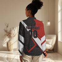 Personalized Egypt Soccer Sobek Crocodile Mascot Women Casual Shirt Ancient Egyptian Hieroglyphic Stripe