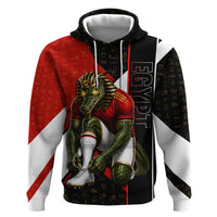 Personalized Egypt Soccer Sobek Crocodile Mascot Zip Hoodie Ancient Egyptian Hieroglyphic Stripe