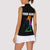 Colorful Golf Women Sleeveless Polo Shirt Watercolor American Flag Female Golfer Silhouette in Rainbow Gradient - Wonder Print Shop