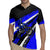 Custom Blue Motocross Rugby Jersey with Dirt Bike Rider Graphic Design on Honeycomb Pattern - Wonder Print Shop