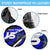 Custom Blue Motocross Spare Tire Cover with Dirt Bike Rider Graphic Design on Honeycomb Pattern - Wonder Print Shop