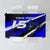 Custom Blue Motocross Tablecloth with Dirt Bike Rider Graphic Design on Honeycomb Pattern - Wonder Print Shop