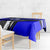 Custom Blue Motocross Tablecloth with Dirt Bike Rider Graphic Design on Honeycomb Pattern - Wonder Print Shop