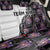Custom Bowling Team Graphic Back Car Seat Cover with Flaming Ball Design in Black White and Purple Flame Pattern - Wonder Print Shop