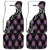 Custom Bowling Team Graphic Car Mats with Flaming Ball Design in Black White and Purple Flame Pattern - Wonder Print Shop